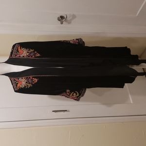 Johnny Was Black Velvet Kimono